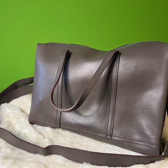 LIGHT BROWN LEATHER BRIEFCASE BY DANIER - Picture 3 of 12